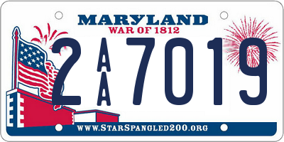 MD license plate 2AA7019