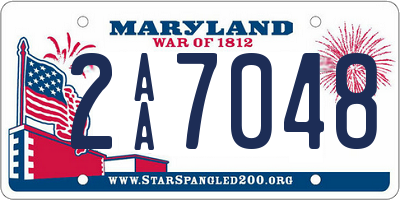 MD license plate 2AA7048