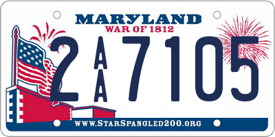 MD license plate 2AA7105