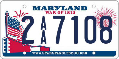 MD license plate 2AA7108