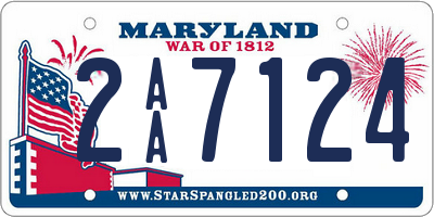 MD license plate 2AA7124