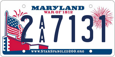 MD license plate 2AA7131