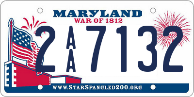 MD license plate 2AA7132