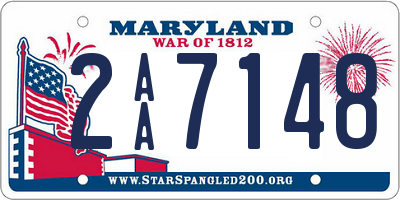 MD license plate 2AA7148