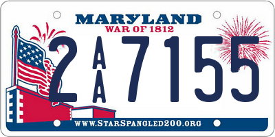 MD license plate 2AA7155