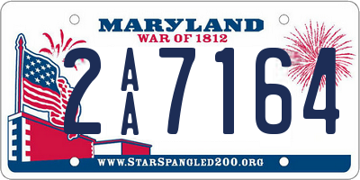 MD license plate 2AA7164