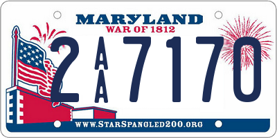 MD license plate 2AA7170