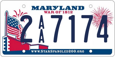 MD license plate 2AA7174