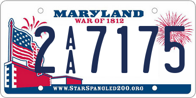 MD license plate 2AA7175