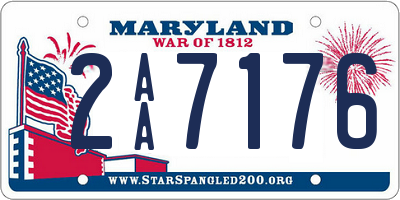 MD license plate 2AA7176