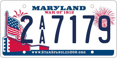 MD license plate 2AA7179