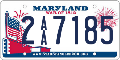 MD license plate 2AA7185