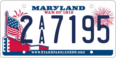 MD license plate 2AA7195