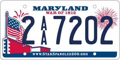 MD license plate 2AA7202