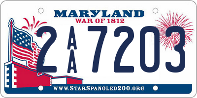 MD license plate 2AA7203