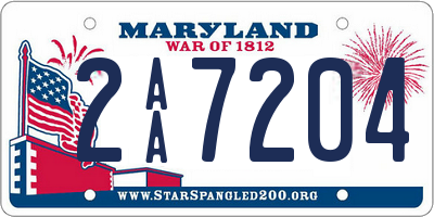 MD license plate 2AA7204