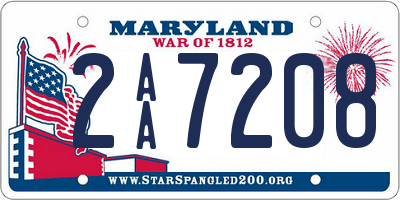 MD license plate 2AA7208