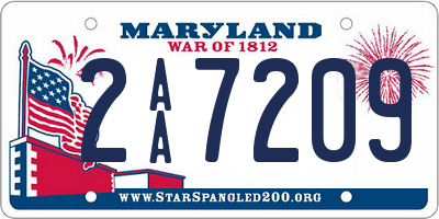 MD license plate 2AA7209