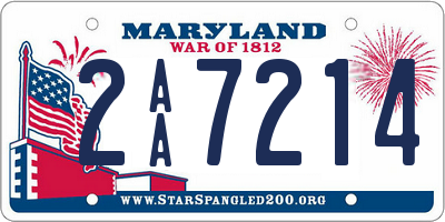 MD license plate 2AA7214