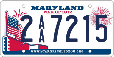 MD license plate 2AA7215