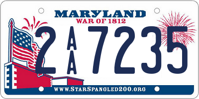 MD license plate 2AA7235