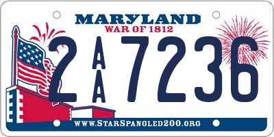 MD license plate 2AA7236