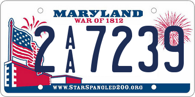 MD license plate 2AA7239