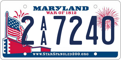 MD license plate 2AA7240