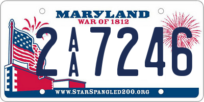 MD license plate 2AA7246