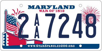 MD license plate 2AA7248