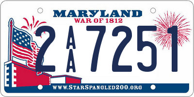 MD license plate 2AA7251