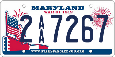 MD license plate 2AA7267