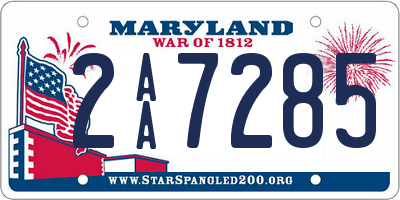 MD license plate 2AA7285