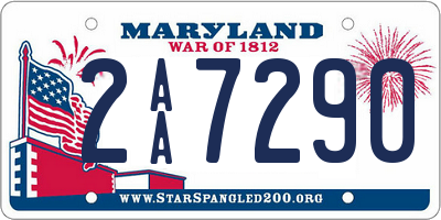 MD license plate 2AA7290