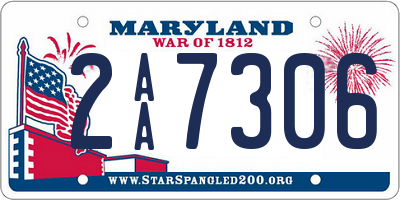 MD license plate 2AA7306