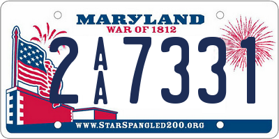 MD license plate 2AA7331