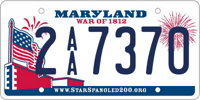 MD license plate 2AA7370