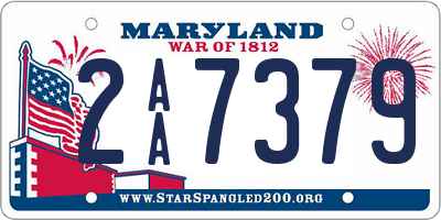 MD license plate 2AA7379