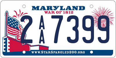 MD license plate 2AA7399