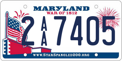 MD license plate 2AA7405