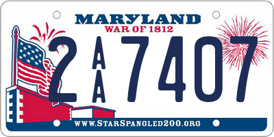 MD license plate 2AA7407