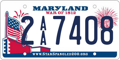 MD license plate 2AA7408