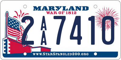 MD license plate 2AA7410