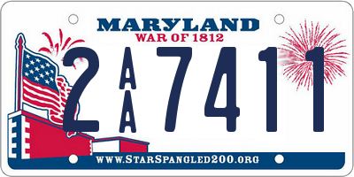 MD license plate 2AA7411