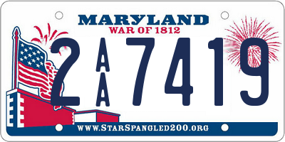 MD license plate 2AA7419