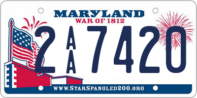 MD license plate 2AA7420