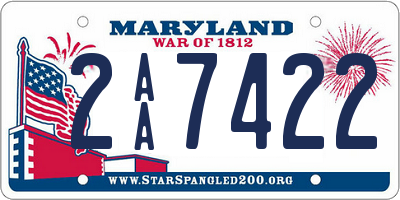 MD license plate 2AA7422