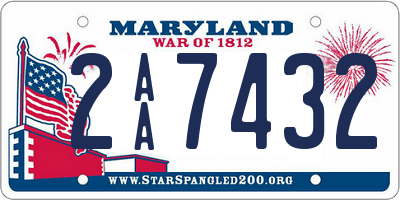 MD license plate 2AA7432