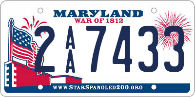 MD license plate 2AA7433