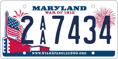 MD license plate 2AA7434